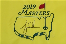 Tiger Woods Signed 2019 Masters Embroidered Flag UDA #960/1000 #BAM150432