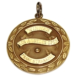Champion Frank Stranahans 1958 Los Angeles Open 14k Winners Gold Medal - Final PGA Win