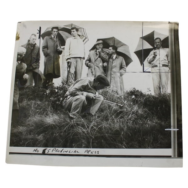 Arnold Palmer Royal Birkdale Hitting Out of Trouble 7/13/61 Daily Telegram Photo 