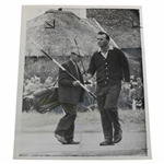 Arnold Palmer 7/13/62 Royal Troon Waving Putter Shot From Daily Telegram