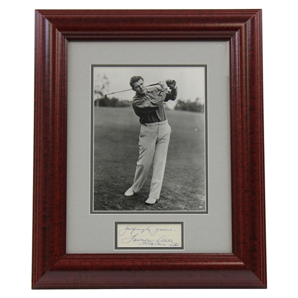 Lawson Little Signed Cut with Photo Display Golfingly Yours - 2/2/60 - Framed JSA ALOA
