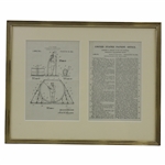 United States Patent Office Patent for Mechanical Golf Teaching Device Display - Framed