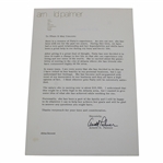 Arnold Palmer Signed 1972 Job Reference Letter For Patty Aikens JSA ALOA