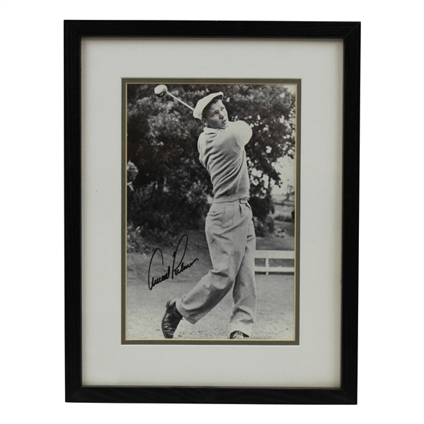 Arnold Palmer Signed B&W Post-Swing Book Page & Book Originated From - Framed JSA ALOA