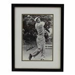 Arnold Palmer Signed B&W Post-Swing Book Page & Book Originated From - Framed JSA ALOA