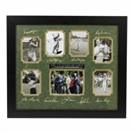 Legends of Golf Deluxe Display with Jones, Hagen, Hogan, Woods, Big 3, Snead, Nelson - Framed