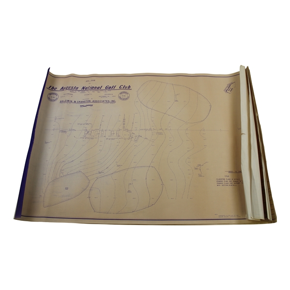 1980 Augusta National Golf Club Redesign Plans & Details for CBS Towers for 18th Green