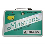 1997 Masters Tournament SERIES Badge # A00448 - Tiger Woods First Masters Win