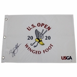 Bryson Dechambeau Signed 2020 US Open White Embroidered Flag JSA #QQ21767