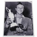 Arnold Palmer Signed 8x10 Photo with Claret Jug & Medal JSA ALOA