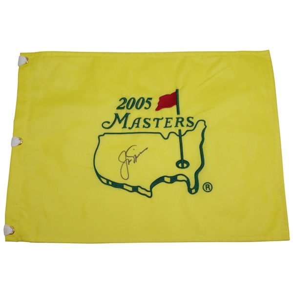 Jack Nicklaus Signed 2005 Masters Embroidered Flag JSA ALOA