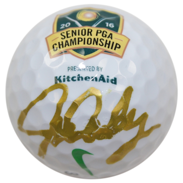 John Daly Signed 2016 Senior PGA Championship Logo Golf Ball JSA ALOA