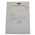 Arnold Palmer 1963 Signed Letter on Arnold Palmer Co. Letterhead JSA ALOA