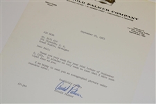 Arnold Palmer 1963 Signed Letter on Arnold Palmer Co. Letterhead JSA ALOA