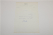 Arnold Palmer 1963 Signed Letter on Arnold Palmer Co. Letterhead JSA ALOA