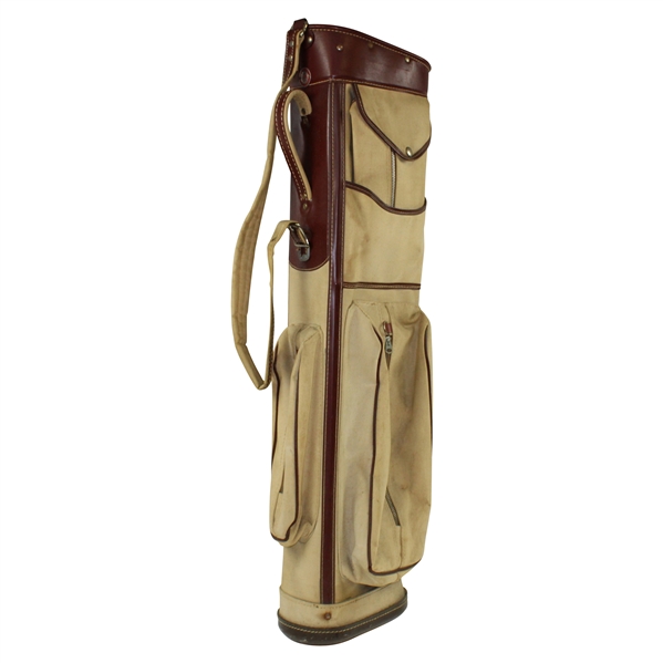 Vintage Spalding Canvas & Leather Golf Bag 165