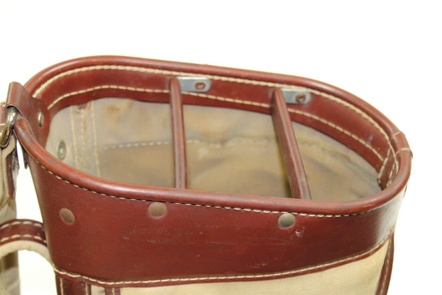 Vintage Spalding Canvas & Leather Golf Bag 165
