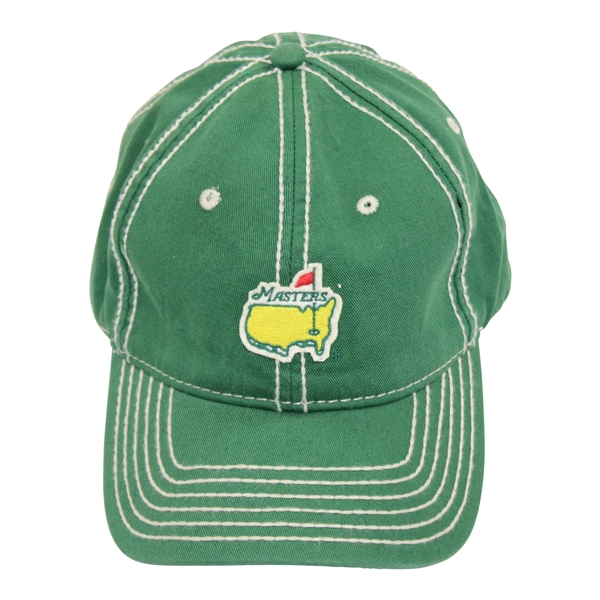 Undated Masters Tournament Stitch Logo Green Caddy Hat - New with Tags