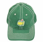 Undated Masters Tournament Stitch Logo Green Caddy Hat - New with Tags