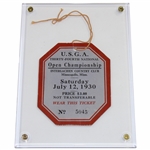 1930 US Open at Interlachen CC Final Rd Ticket #5045 - Bobby Jones Grand Slam - Excellent Condition