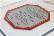 1930 US Open at Interlachen CC Final Rd Ticket #5045 - Bobby Jones Grand Slam - Excellent Condition