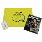 Mike Weir Signed 2003 Masters Flag, Sports Illustrated & ANGC Scorecard JSA ALOA