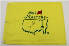 Mike Weir Signed 2003 Masters Flag, Sports Illustrated & ANGC Scorecard JSA ALOA