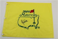 Angel Cabrera Signed 2009 Masters Flag & ANGC Scorecard with 2009 Masters SERIES Badge JSA ALOA