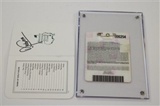 Angel Cabrera Signed 2009 Masters Flag & ANGC Scorecard with 2009 Masters SERIES Badge JSA ALOA