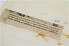 1969 Arnold Palmer AP Wire Photograph at the 16th Hole - Practice Rd at The Masters