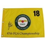 Phil Mickelson Signed 2005 PGA Championship at Baltusrol Screen Flag JSA ALOA