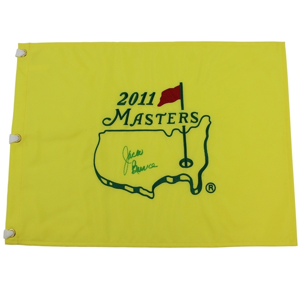 Jacke Burke Signed 2011 Masters Embroidered Flag JSA ALOA