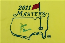 Jacke Burke Signed 2011 Masters Embroidered Flag JSA ALOA