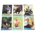 Six (6) Masters Champion Signed Cards - Coody, Mize, Aaron, O Meara, Stadler, Brewer JSA ALOA