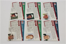 Six (6) Masters Champion Signed Cards - Coody, Mize, Aaron, O' Meara, Stadler, Brewer JSA ALOA