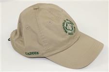 Authentic Muirfield Village Golf Club Game Used White Caddy Bib & Khaki Caddy Hat