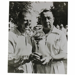 Walter Hagen & Craig Wood with Ryder Cup Large Black & White Matted Photo