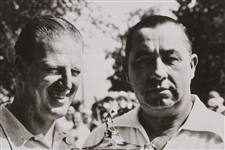 Walter Hagen & Craig Wood with Ryder Cup Large Black & White Matted Photo