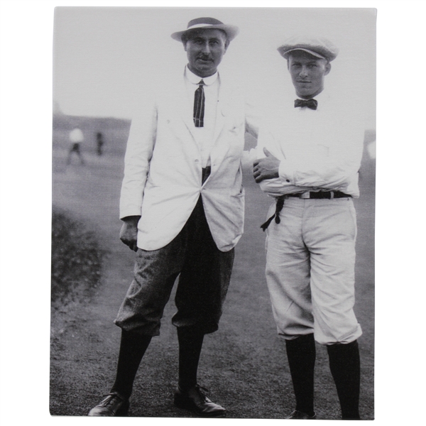 Bobby Jones & Harry Vardon Black & White 11x14 Canvas Photo