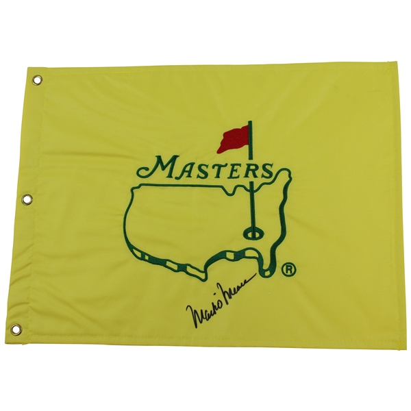 Mark OMeara Signed Undated Masters Embroidered Flag JSA ALOA