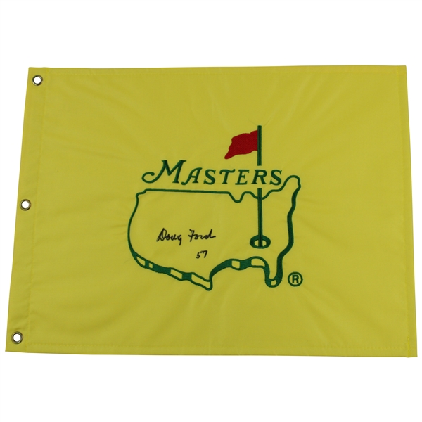 Doug Ford Signed Undated Masters Embroidered Flag with 57 Notation JSA ALOA
