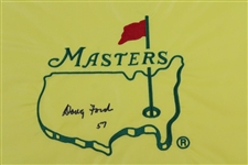 Doug Ford Signed Undated Masters Embroidered Flag with '57' Notation JSA ALOA