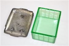 Bobby Jones Lid on Green Glass Box