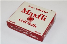 Classic Dunlop Maxfli Red/90 Single Wrapped Dozen Golf Balls in Original Box