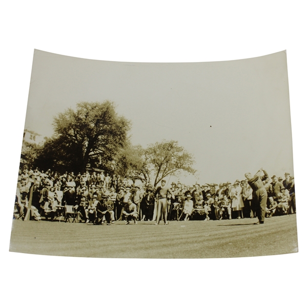Bobby Jones & Henry H.G. Picard Teeing Off at The Masters 1939 Wire Photo