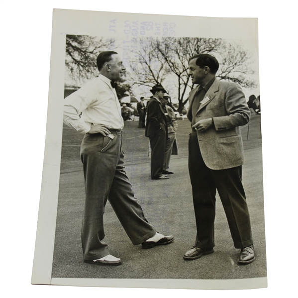 Bobby Jones & Francis Ouimet at the 1941 Masters ACME Wire Photograph 