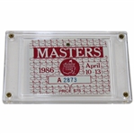 1986 Masters Tournament SERIES Badge #A2873 - Jack Nicklaus 6th Masters Win