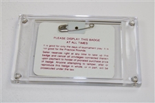 1986 Masters Tournament SERIES Badge #A2873 - Jack Nicklaus' 6th Masters Win