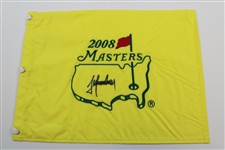 Trevor Immelman Signed 2008 Masters Flag, Golf Digest & ANGC Scorecard with 2008 Masters SERIES Badge JSA ALOA