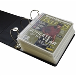 Full Binder with 23 Tiger Woods Sports Illustrated Magazines - No Labels